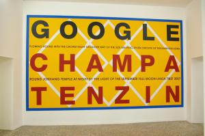 Hamish Fulton, Google Chempa Tenzin, 2007, wall painting and vinyl