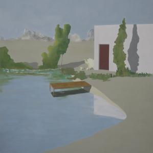 refuge | tecnica mista su tela | 140×140 cm, 2016
