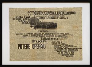 Nanni Balestrini, Serie Potere Operaio, 1975, Collage su carta, 42x58 cm