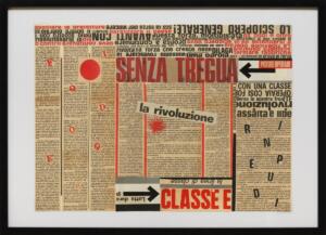 Nanni Balestrini, Serie Potere Operaio, 1975, Collage su carta, 42x58 cm
