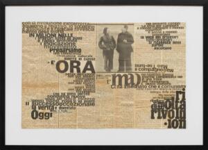 Nanni Balestrini, Serie Potere Operaio, 1975, Collage su carta, 38x58 cm