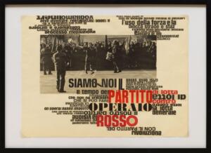 Nanni Balestrini, Serie Potere Operaio, 1975, Collage su carta, 42x58 cm