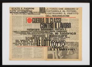 Nanni Balestrini, Serie Potere Operaio, 1975, Collage su carta, 42x58 cm