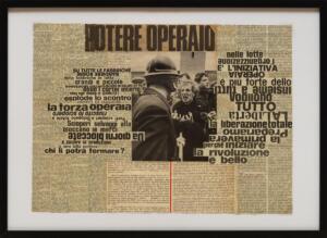 Nanni Balestrini, Serie Potere Operaio, 1975, Collage su carta, 42x58 cm