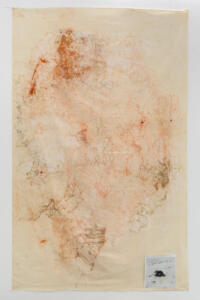 Michael Höpfner, Two Watersheds to Life Spirit Lake (And On), 2022, pastels on molino canvas, 261 x 165 cm