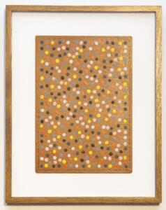 Hamish Fulton, Counting 343 coloured dots Sardinia, 2014, painting on paper, 42 x 33,4 cm