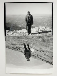 Michael Höpfner, To walk all the lies away: north plateau north-south plateau, 2024, Artist silvergelatine prints, paster drawings, 178 x 118,5 cm