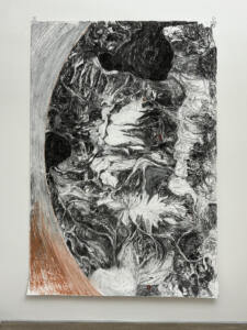 Michael Höpfer, Plateau: walks around Targo Ri from 2007 - 2017
Pastel drawing on Fabriano paper
220x150cm, 
2024